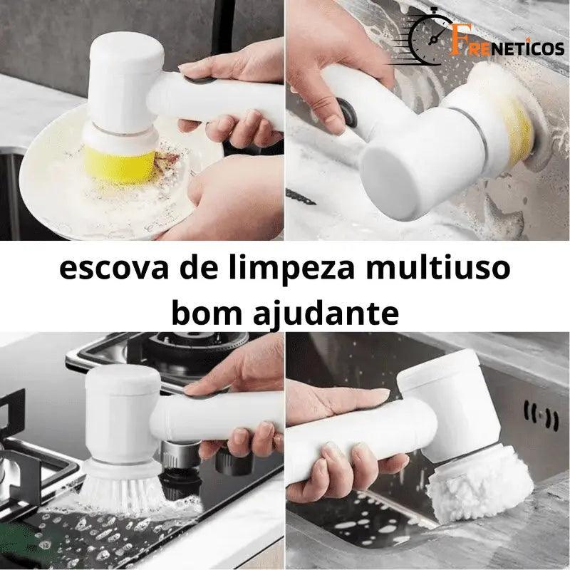 Escova Elétrica Multifuncional - Limpeza Rápida - Freneticos.com